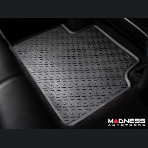 Alfa Romeo Giulia Floor Mat Set - All Weather Rubber Front/ Rear 4 Piece Set - Deluxe - RWD Model